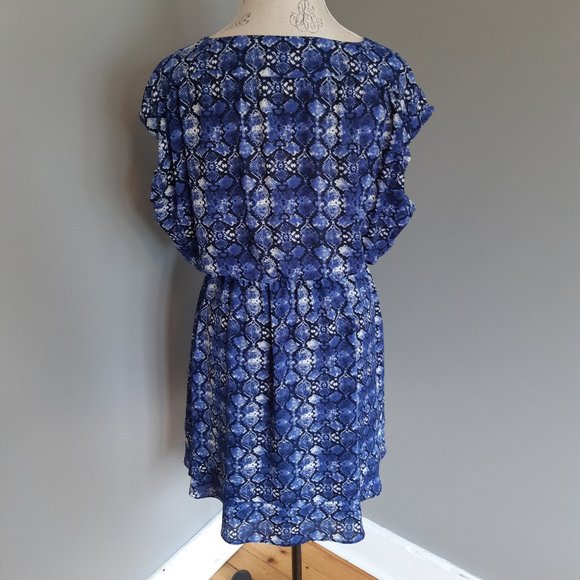RW&Co Blue Snakeskin Dress - Picture 4 of 6